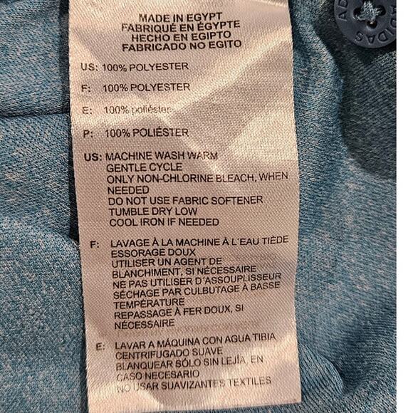 Adidas Men's 2XL Blue Striped Performance Golf Polo Shirt‎ - Picture 5 of 6